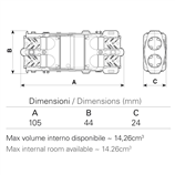 2 Poles + Ground 1 Way IN + 2 Ways OUT Paguro 5625.3P