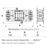 4 Poles + Ground 1 Way IN + 2 Ways OUT Paguro 5660.5P