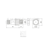 2 Poli + Terra 1 Via IN + 1 Via OUT M145P/3