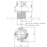 Adaptateurs + Douilles pour lampes à décharges PGZX18 + EX39 Adaptateurs + Douilles à visser Edison EX39 + PGZX18 M204/A93XH.