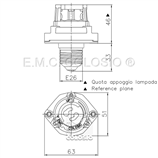 Adaptadores + Portalamparas por lamparas de descarga PGZ12 + E26 Adaptadores + Portalamparas rosca Edison E26 + PGZ12 M203/A91H.