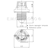 Adaptadores + Portalamparas por lamparas de descarga PGZ12 + E39 Adaptadores + Portalamparas rosca Edison E39 + PGZ12 M204/A91H.